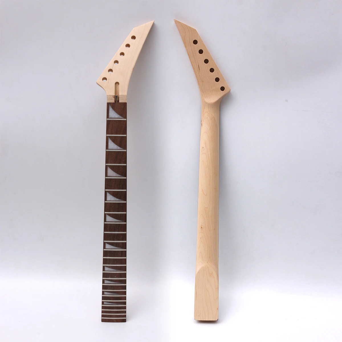 Fit Diy Electric Guitar Neck 24fret 25.5''inch 648mm Lock Nut Maple+Rosewood fingerboard Unfinished