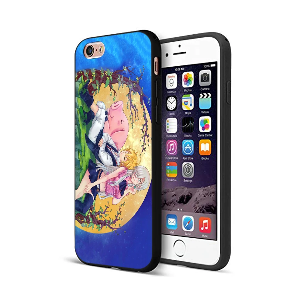 Black tpu case for iphone 5 5s se 6 6s 7 8 plus x 10 silicon cover XR XS 11 pro MAX Nanatsu no Taizai Seven | Мобильные телефоны и