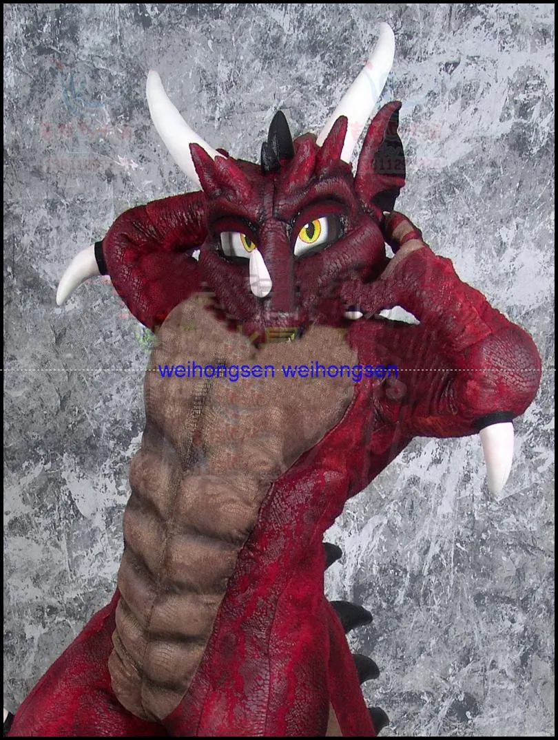 Высокое качество EVA материал Роскошная имитация меха Динозавр талисман костюмы