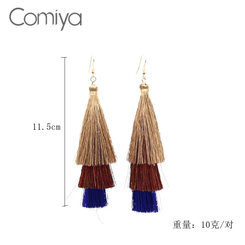 Comiya ручной серьги для AliExpress кисточкой Линия Винтаж Длинные длинные сережки orecchini
