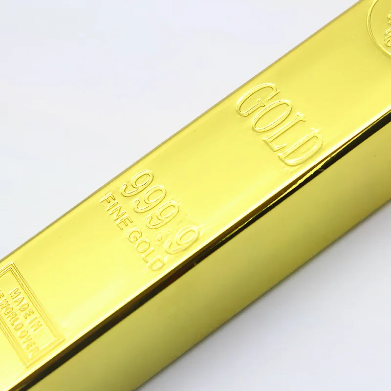 Роскошный 999 золотой кирпич зажигалка компактный струйный запальник горелки для газовой сварки надутый бутан Bullion масло металлическое колесо-Кресало Зажигалка для сигар