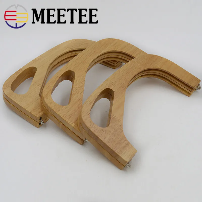 Meetee 1/3 пары 20*9,5 см 3 цвета деревянная ручка Пряжка сделай сам ручная работа Лоскутная застежка на крючок для сумки рамка Кошелек Ручка AP2349