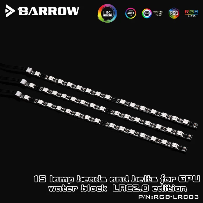 Barrow RGB-LRC03 LRC2.0 5v 3pin Light Strips Special For Graphics Card Block Aurora 15 Lighting Beads | Компьютеры и офис