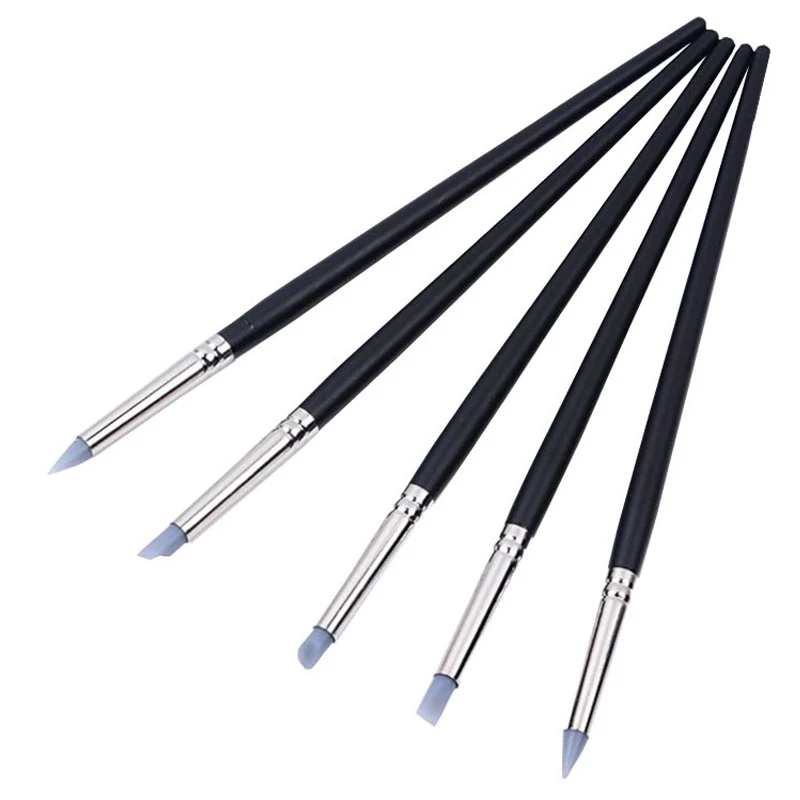Гончарная керамика инструмент набор для ремесленничества 5 шт. глины Скульптура Мягкие силиконовые инструменты для ногтей моделирование формирователь инструменты Инструменты из полимерной глины