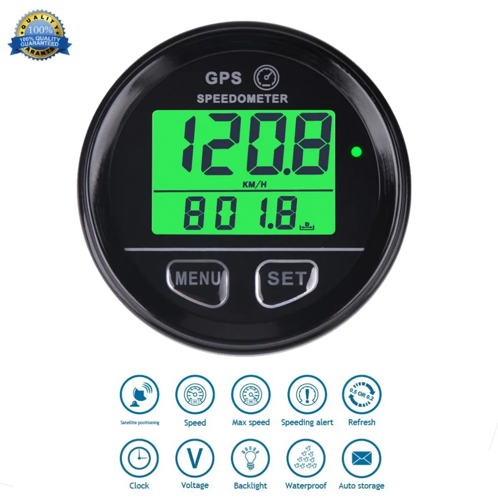 

Digital Searon Speed Meter GPS Speedometer Counter Waterproof High Speed Recall For ATV UTV Motorcycle Automobile Motor SM001