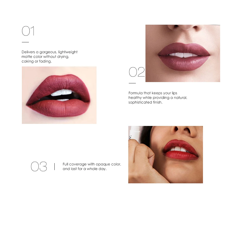 Focallure Matte губная помада набор 3 шт./компл., Длительное Действие, Макияж для губ блеск для губ пикантные Цвета телесный оттенок для губ матового помады