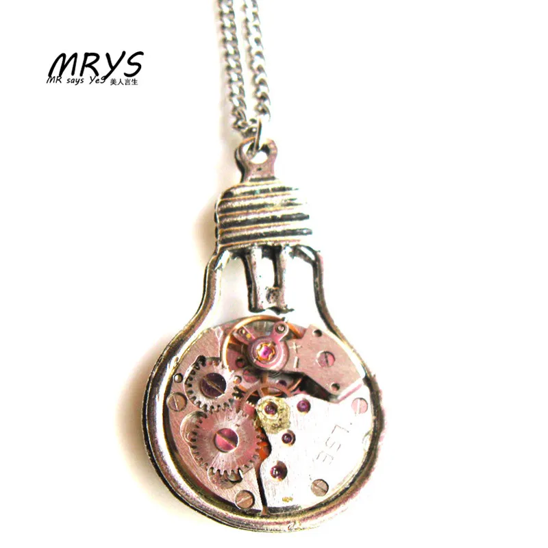 Механические часы в стиле панк стимпанк с подвеской и цепочкой очаровательные
