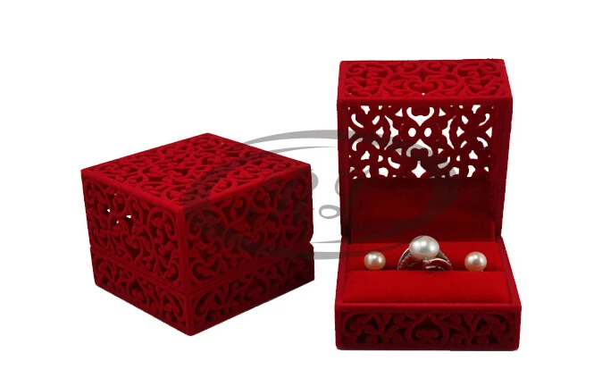 Высококачественная бархатная коробка для колец! 6 шт. Бархатные чехлы свадебных