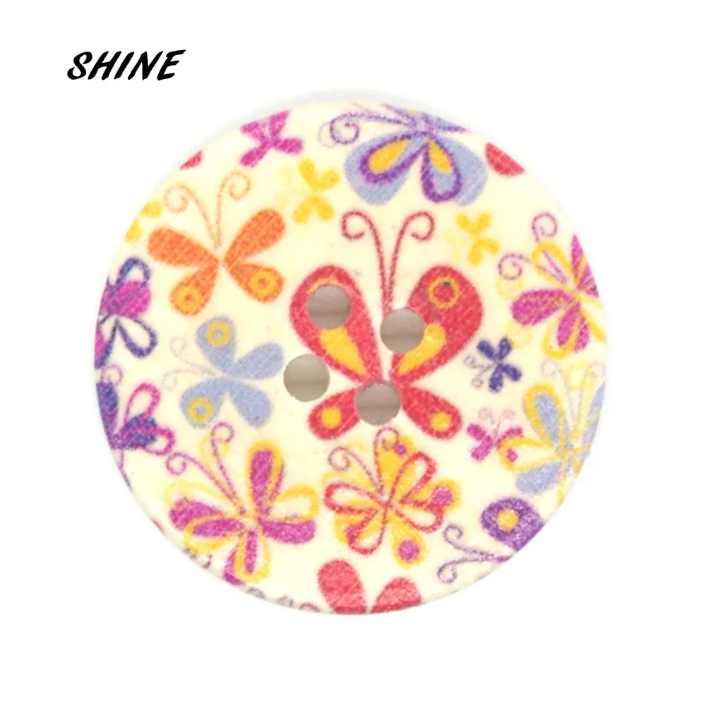 24 шт. деревянные пуговицы с 4 отверстиями 3 см | Дом и сад