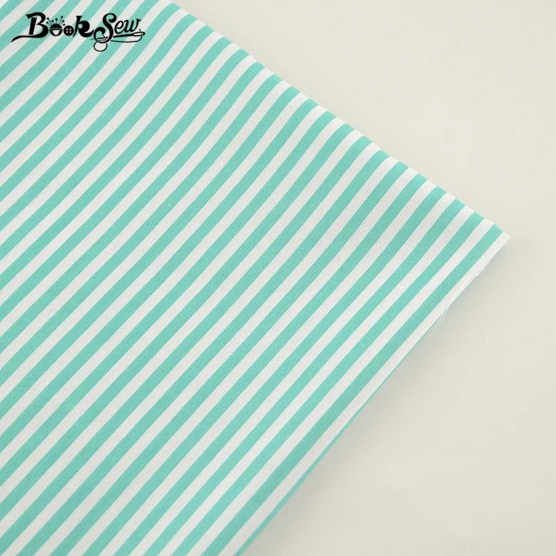 Booksew новый домашний текстиль хлопковая саржевая ткань зеленые полоски дизайн