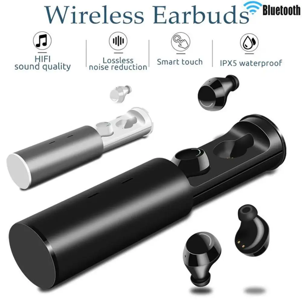 TWS Mini 5 0 Bluetooth наушники беспроводные 3D стерео с двойной микрофон портативная