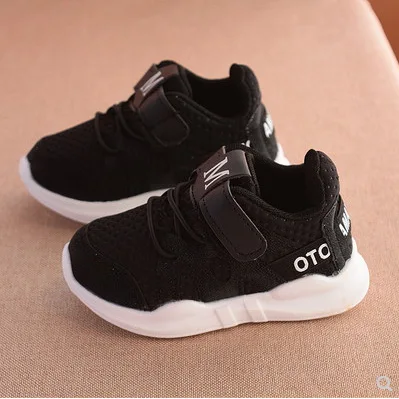 

2019 autumn NEW fashionable net breathable pink leisure sports running shoes for girls white shoes for boys brand kids shoes