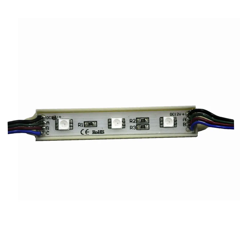 

100X hot sales 5050 3 LEDs rgb LED module waterproof IP65 free shipping