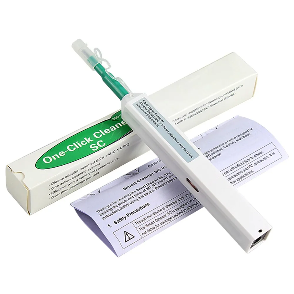 

2pcs/lot Fiber Optic Cleaning Pen SC 2.5mm +1.25mm LC Connector Fiber Optic Cleaner and LC MU Optical Fiber Cleaning Pen