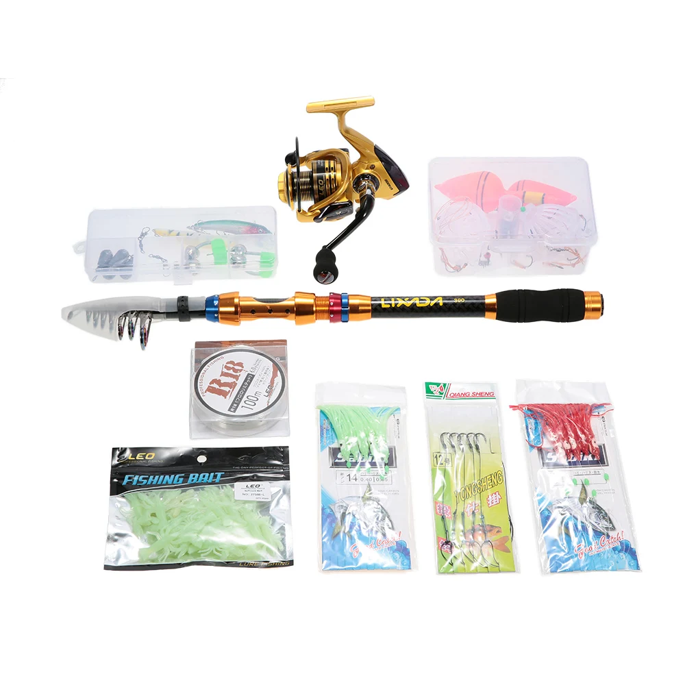 Lixada портативный набор удочек для приманки телескопическая удочка с леской