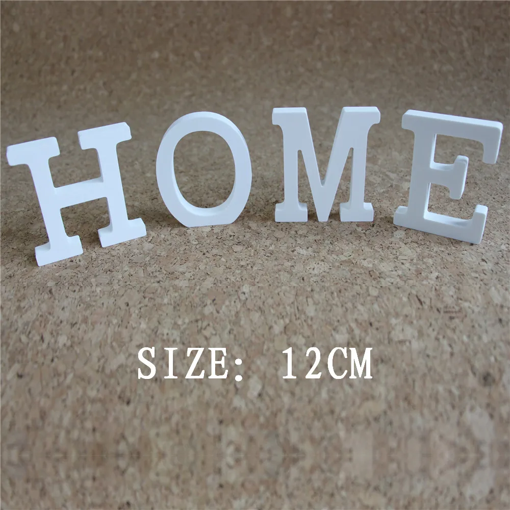 

Height 12cm of Home Decor Wedding Decorations artificial Wood Wooden White Letters Alphabet for Birthday party Gifts