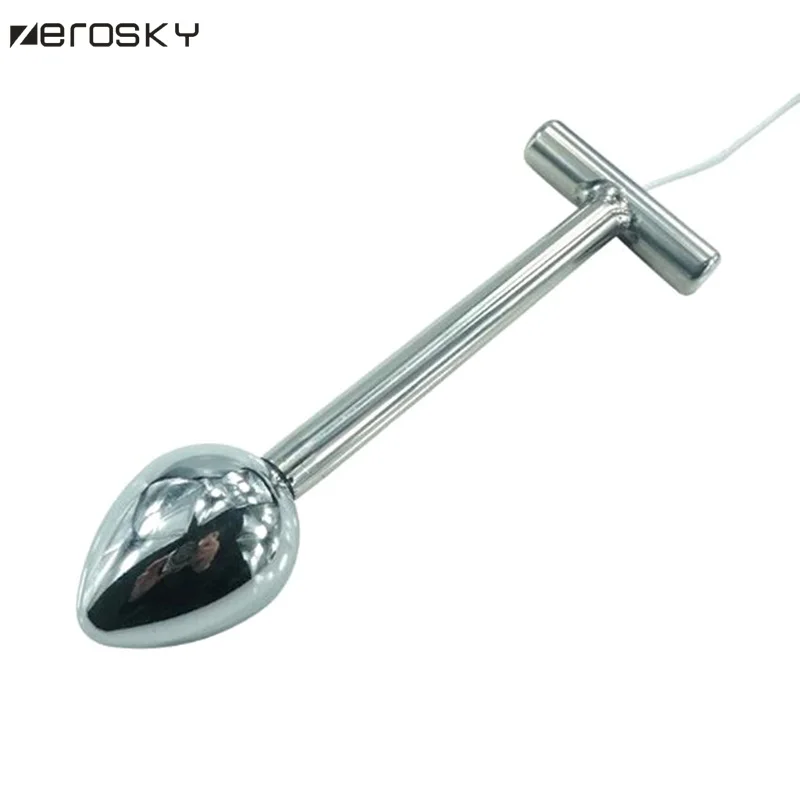 Zerosky Electric Shock Pod Probe Therapy Metal Anal Butt Plug Dildo Vagina G-spot Massager Sex Toys for Women Men Adult Game |