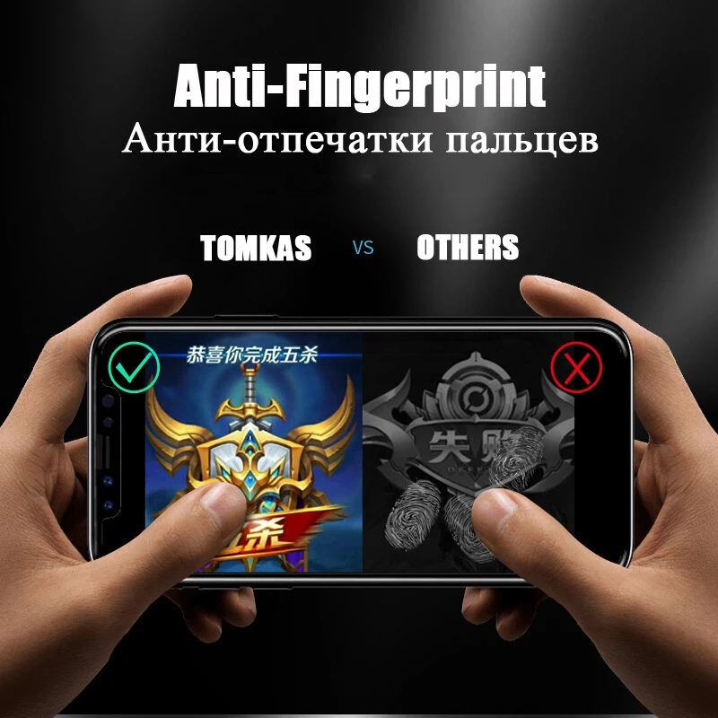 TOMKAS Защитное стекло для iPhone X закаленное 0 3 мм 2.5D 10 iPhoneX защитная стеклянная пленка