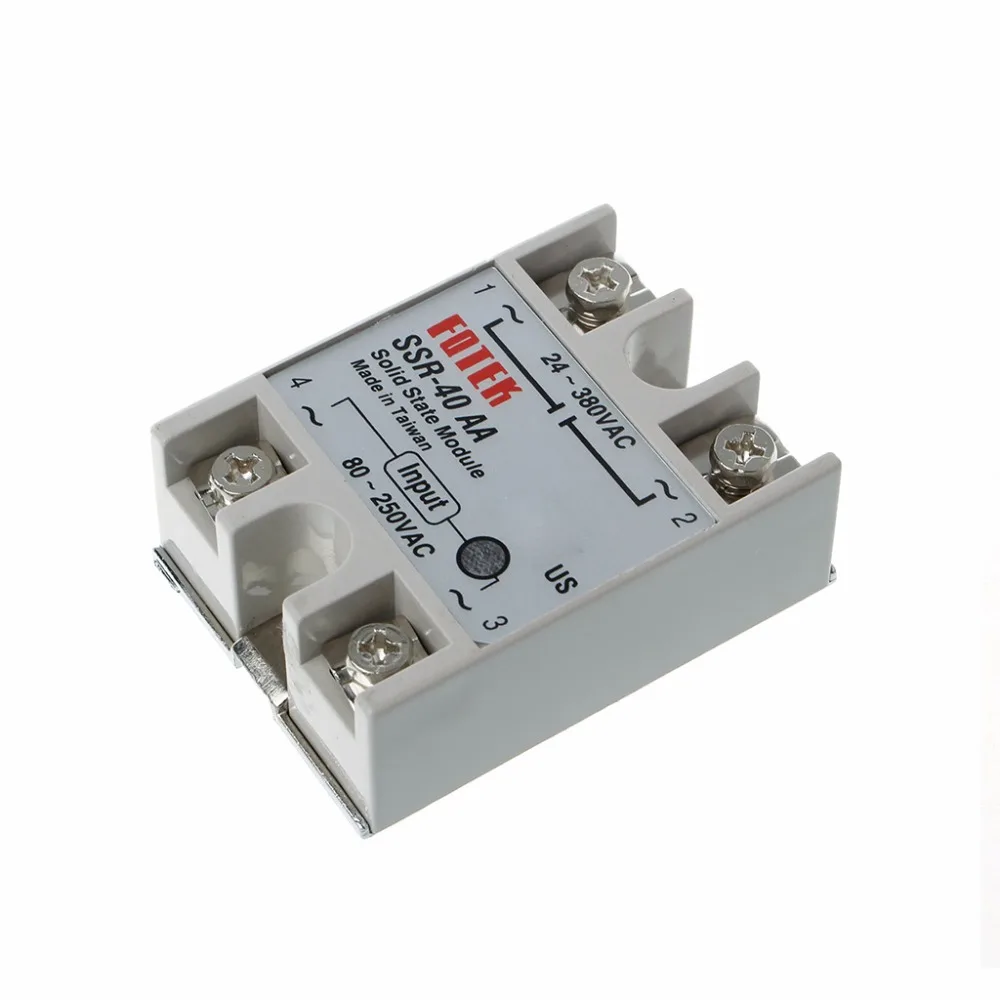 Твердотельный релейный модуль SSR 40AA 40A 250V 3 32V DC вход 24 380VAC выходные источники