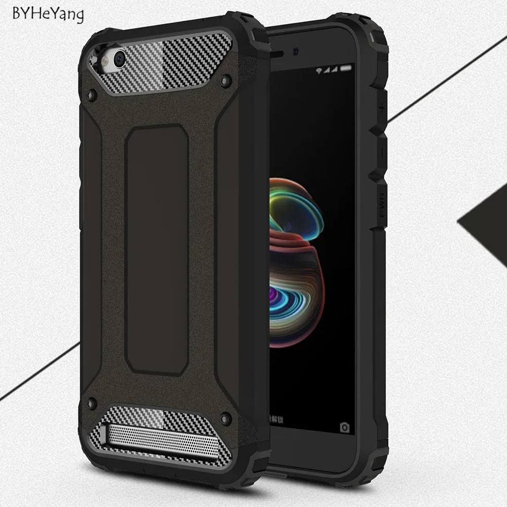 BYHeYang For Xiaomi Redmi 5A Case Cover 5.0inch Hybrid Tough Shockproof Armor Hard Phone Cases 5a Fundas |
