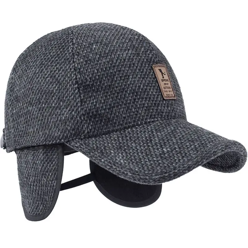 AETRUE Men Snapback Baseball Cap Brand Bone homme Earflaps Dad Hats For Gorras Casquette Chapeau Thicken Warm Winter Hat | Аксессуары