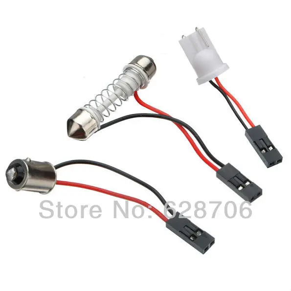 48 светодиодсветильник 3528 1210 SMD BA9S адаптер гирлянда купольная T10 разъем