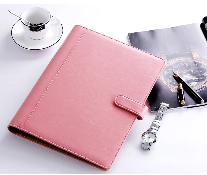 Винтажные A4 Кожа PU Padfolio мужские деловые договор управления застежка замок документ менеджер файл папка-портфель 1199b