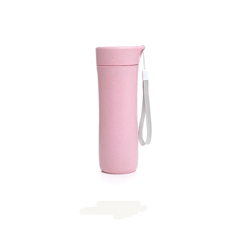 Бутылка для воды shaker1 шт конфетный цвет пшеничная соломенная бутылка для воды со струной спортивные офисные школьные бутылки мини цвет ful 25