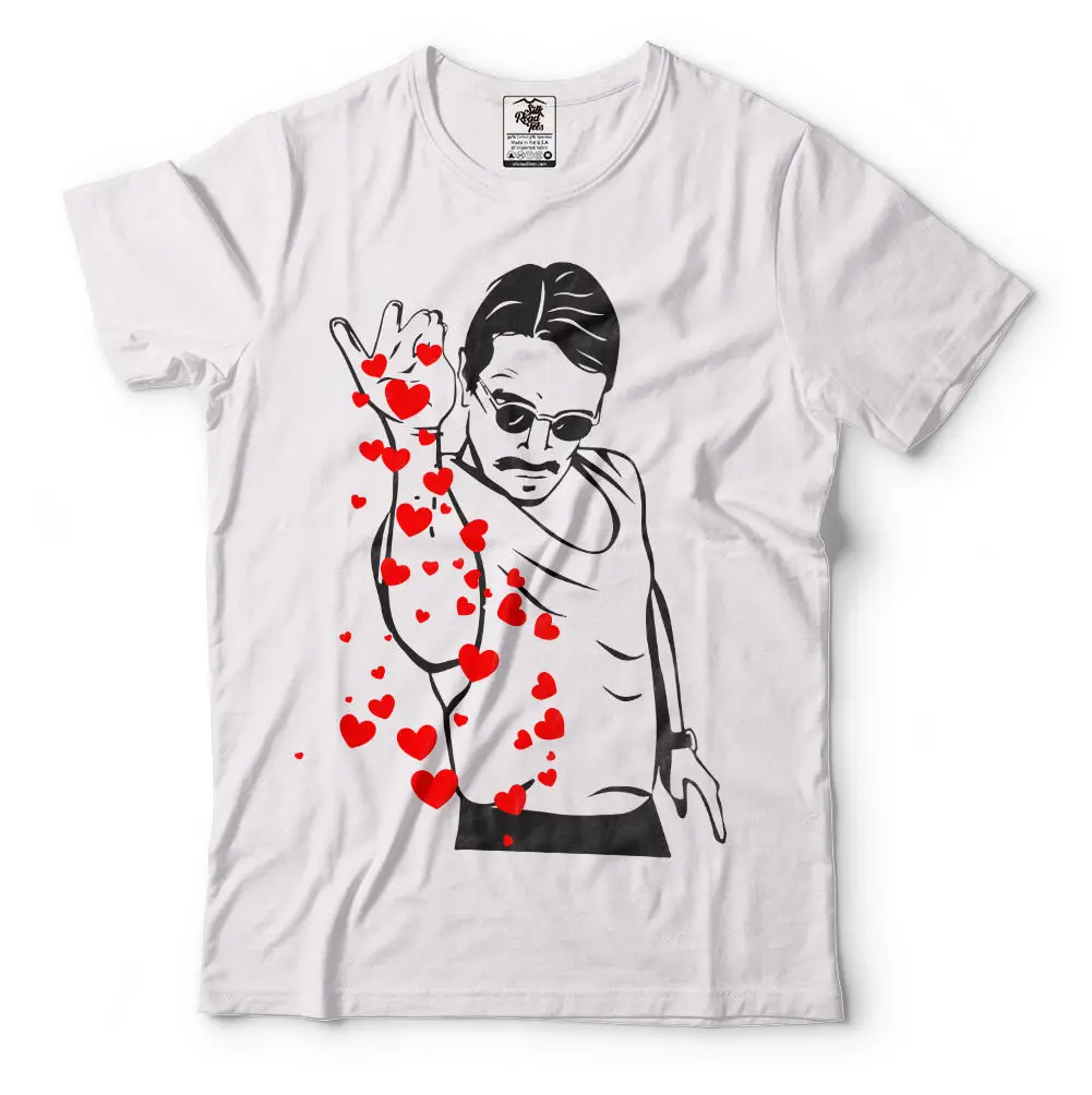 Salt Bae Футболка Интернет-мем День Святого Валентина забавная футболка с героями