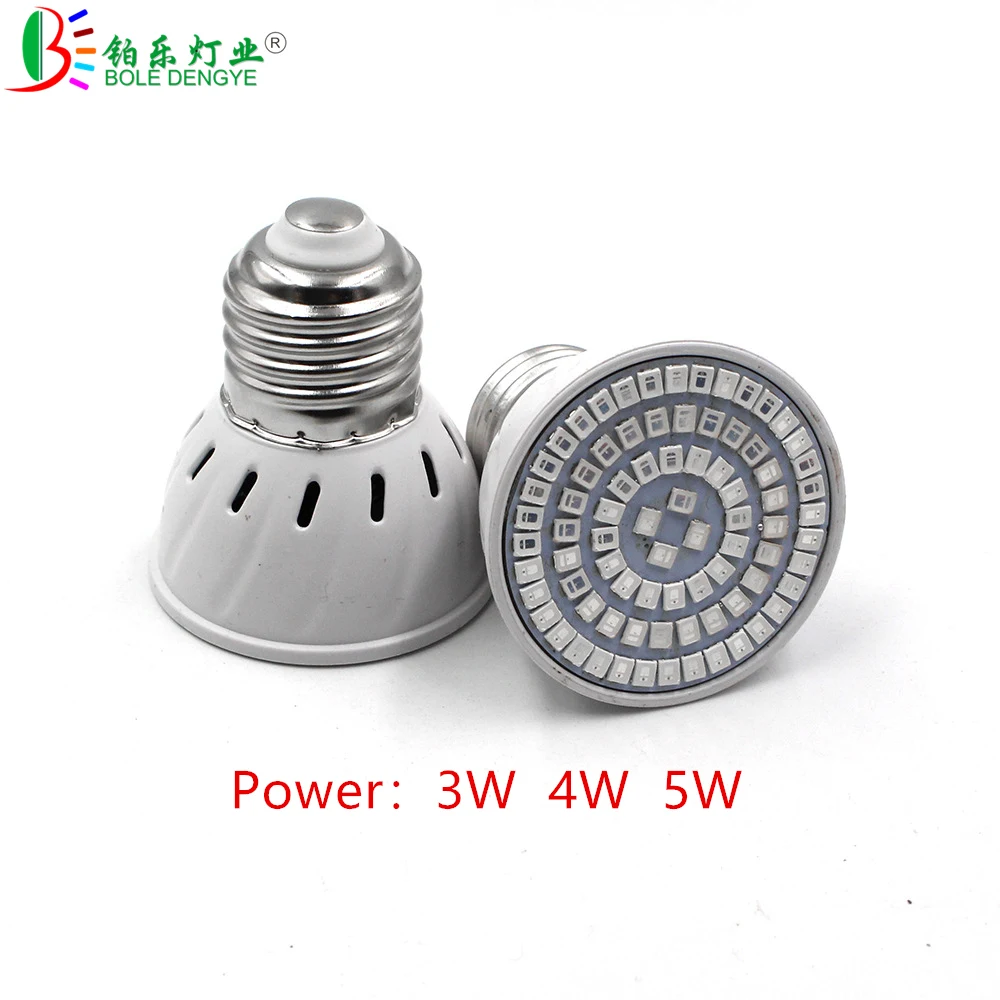 Фитолампа Е27 светодиодная лампа полного спектра для выращивания растений 220 В