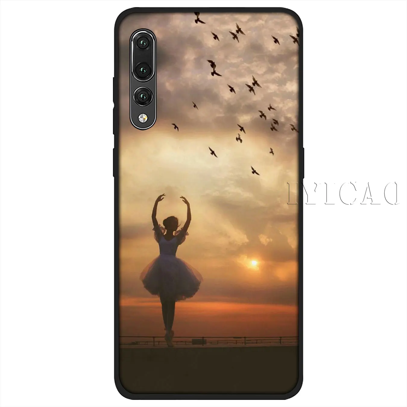 IYICAO/Балетки для танцев обувь девочек Мягкий силиконовый чехол Huawei P30 P20 Pro P10 P9 P8 Lite