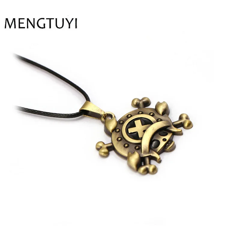 Цельный сувенир J store с мультяшной фигуркой Тони Чоппер Бронзовый кулон Веревка