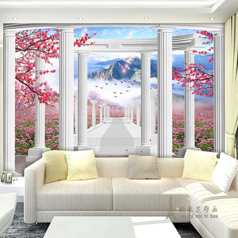 Обои с красивым настроением для спальни гостиной на стену вокруг телевизора над