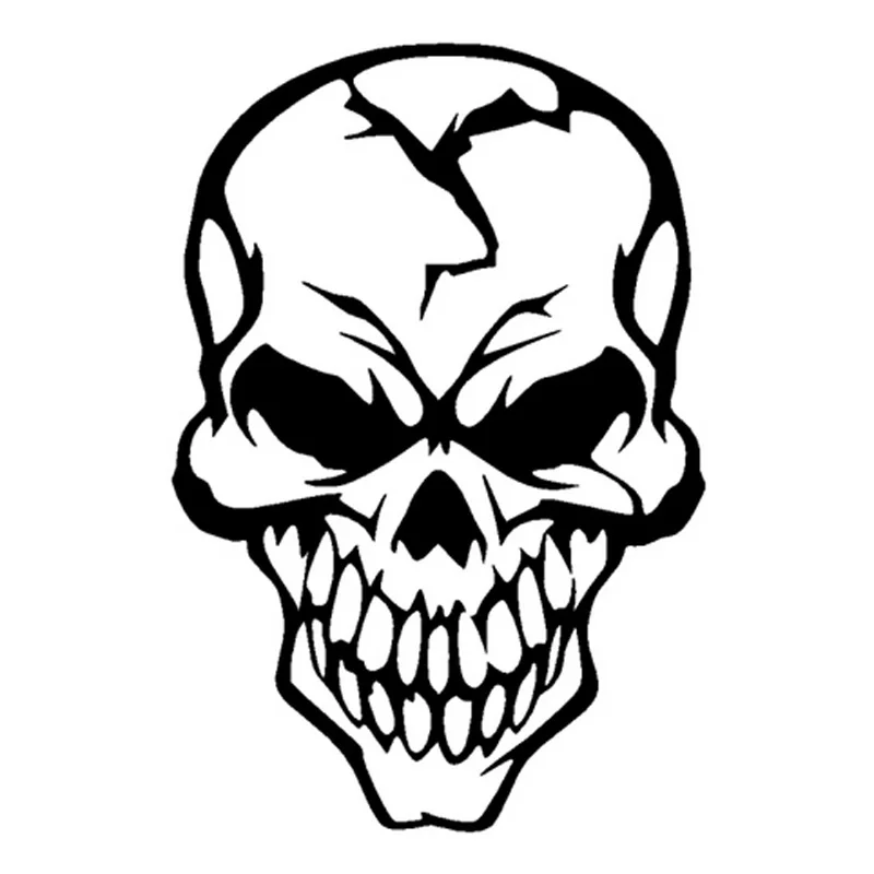 HotMeiNi 13 см * 19 Череп трещины головы мотоцикла Наклейка автомобиля|decals car|motorcycle