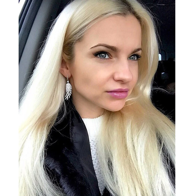 Luoteemi 2017 Новая мода Роскошные кубического циркония с Перо заявление Серьги для