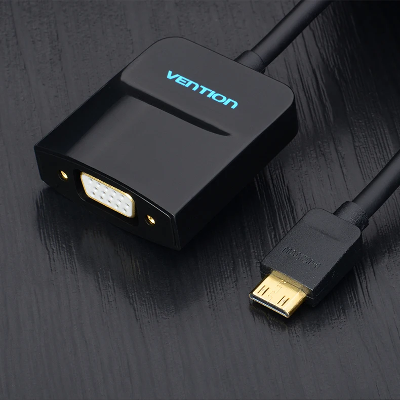 Vention Mini HDMI в VGA конвертер HDMI VGA 1080P видео адаптер позолоченный с 3,5 мм аудио разъем для камеры DV планшеты HDTV
