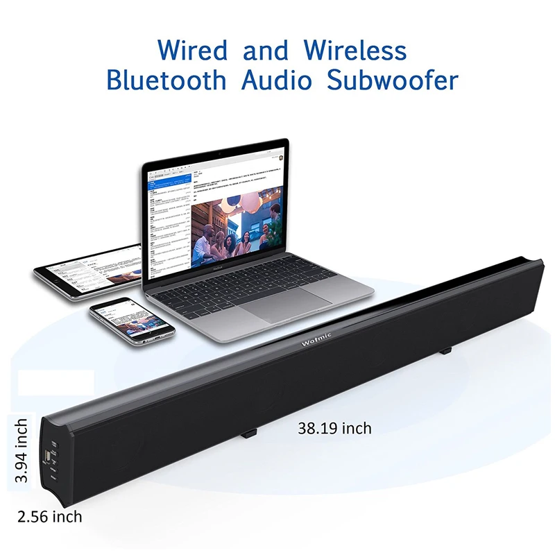 XGODY Саундбар ТВ домашний кинотеатр 1013A Bluetooth Двойные сабвуферы 30 Вт беспроводной динамик Подвесной Настенный объемный аудио TF AUX USB для ПК