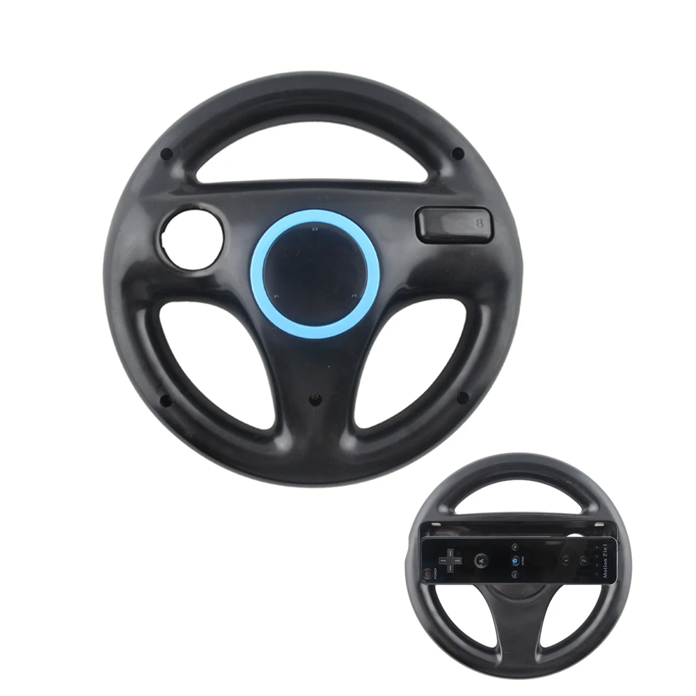 10PCS a lot 5 Colors Racing Steering Wheel For Nintend for Wii M a rio Kart Racing Games Remote Controller Console