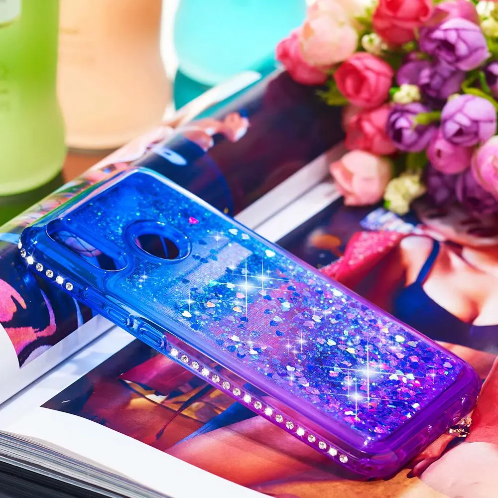 Gradient Glitter Liquid Diamond Bling Soft TPU Case Cover sFor Huawei P20 Lite Floating Shiny Phone Coque sfor Nova 3E | Мобильные