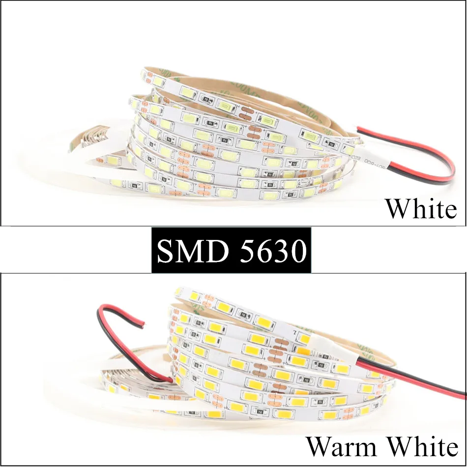 DC 12 V Светодиодная лента 5 м 300 светодиодный 600 SMD 2835 3014 5630 не Водонепроницаемый мм