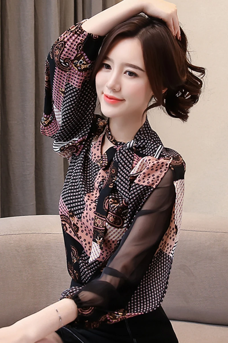 Летние женские винтажные блузки с прозрачными длинными рукавами фонариками и