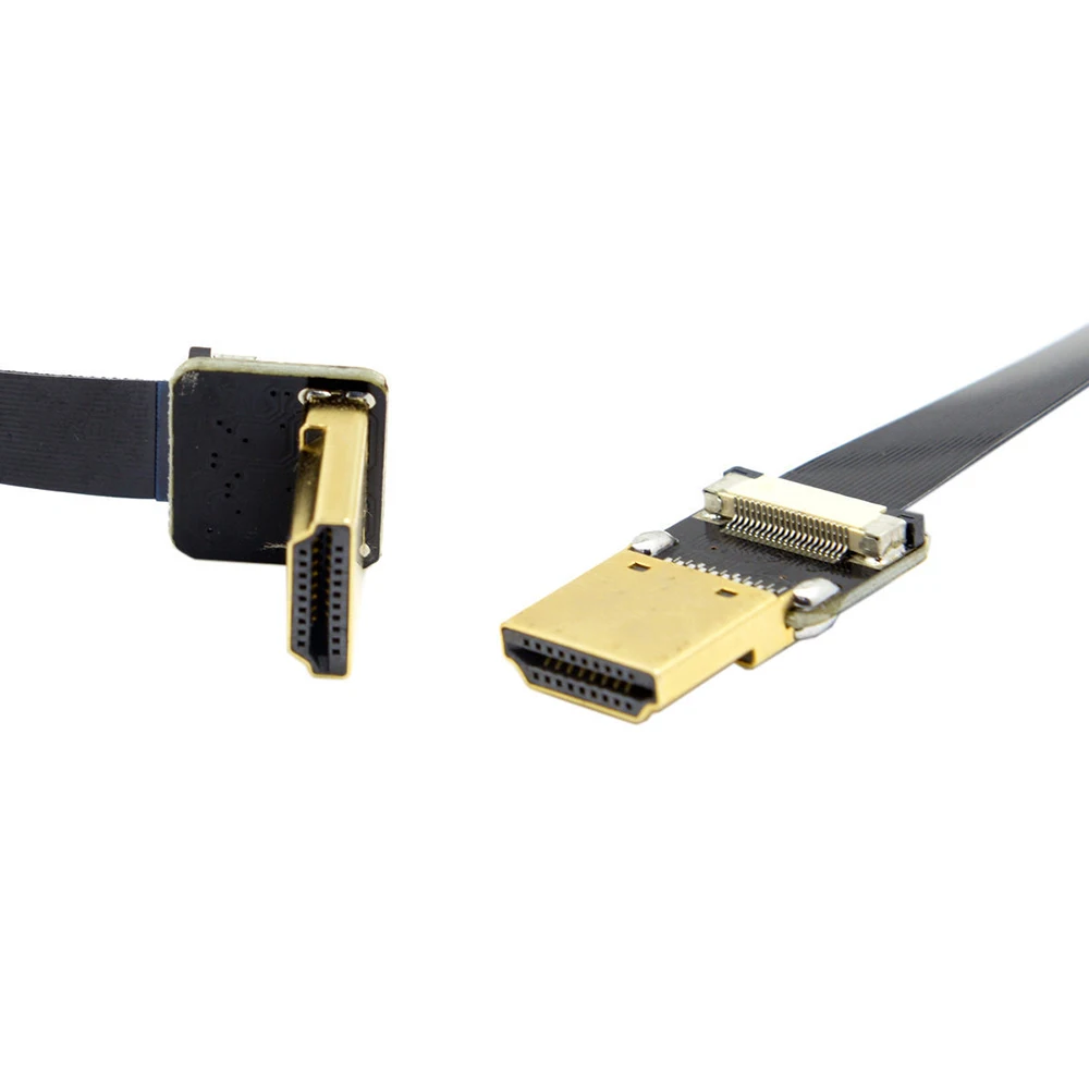 Для DJI FPV HDMI Тип мужчина к вниз под углом 90 градусов Mini HDTV FPC плоский кабель Drone