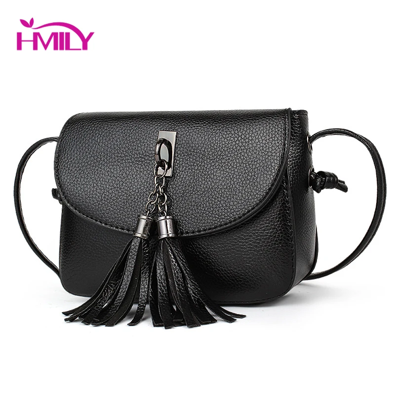 HMILY кожаная женская сумка мессенджер модная дизайнерская через плечо сумки для