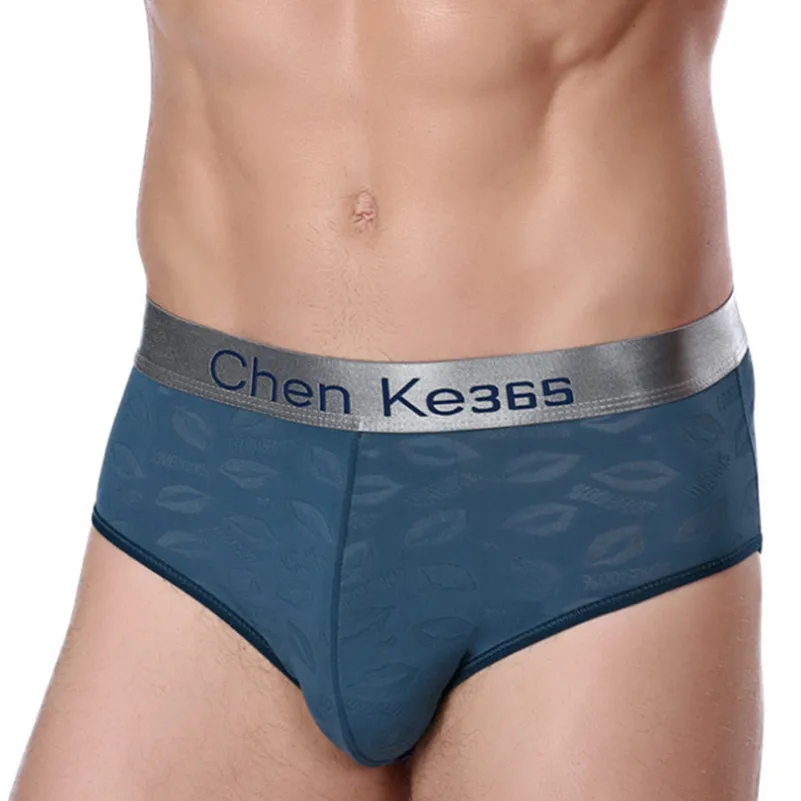 Мужские трусы брифы из бамбукового волокна красные дышащие трусы-боди с принтом