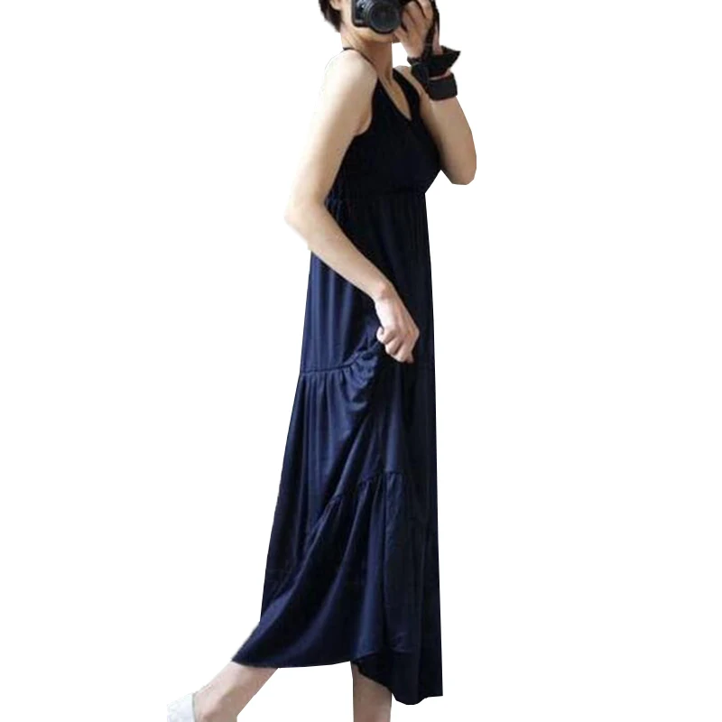 Новинка 2018 летнее стильное платье женские элегантные платья макси без рукавов