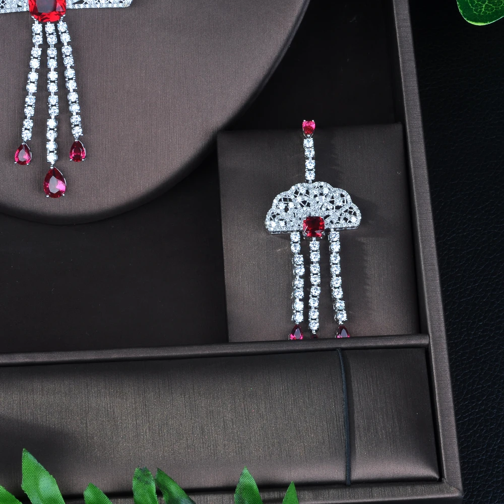 HIBRIDE большой бренд роскошный дизайн Дубай ювелирные наборы белый цвет Модный