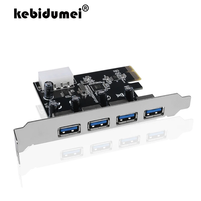 

Плата расширения kebidumei PCI-E на USB 3,0, 4 порта, 5 Гбит/с