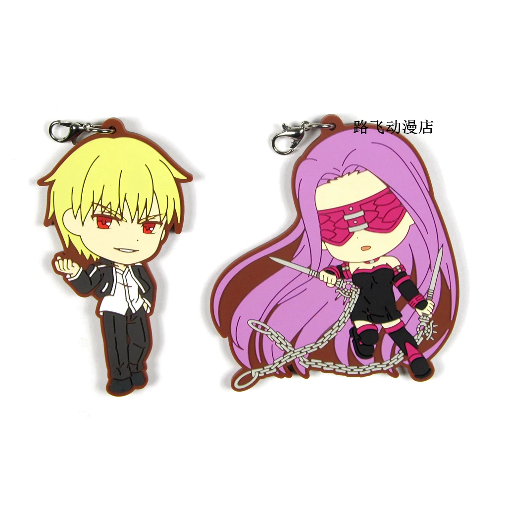 Fate/stay Night фигурку аниме модель Гильгамеш Rider мобильный телефон школьный резиновый