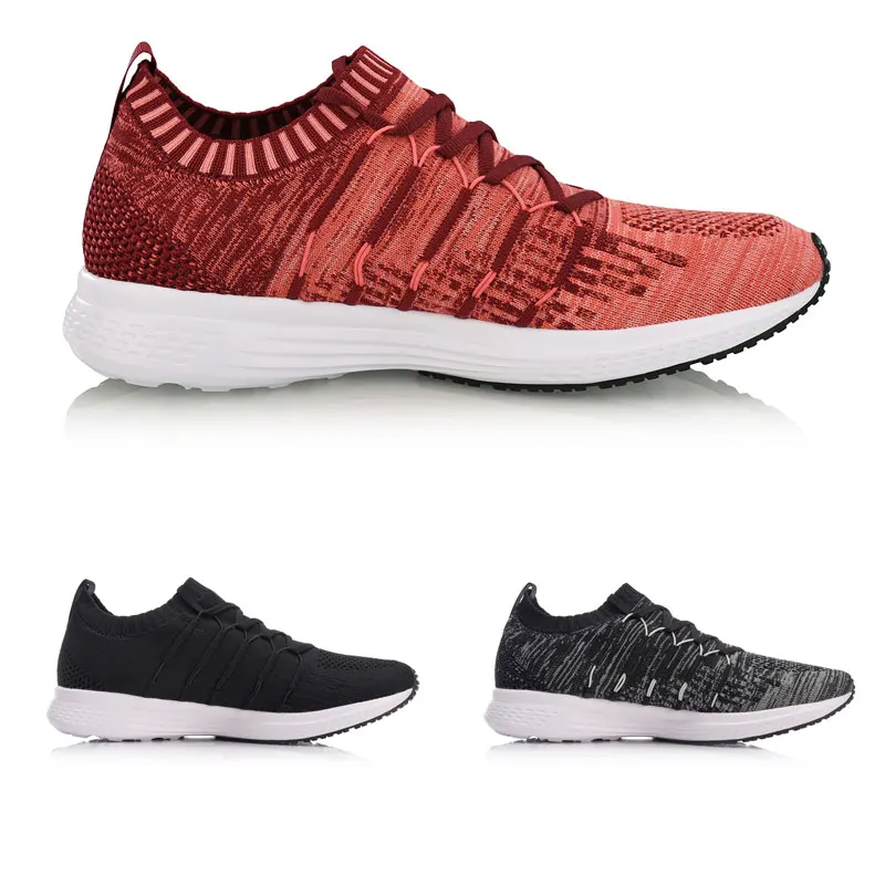 Женские кроссовки со звездами Li-Ning дышащие спортивные с подкладкой из мононити