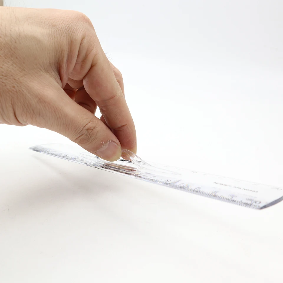 20cm Drawing Ruler Easy To Take Plastic Three-dimensional Technical Students Maths Geometry Office School Supplies | Канцтовары для